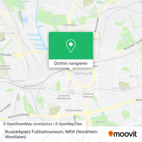 Busparkplatz Fußballmuseum Karte