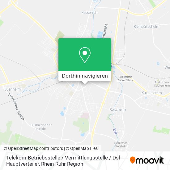 Telekom-Betriebsstelle / Vermittlungsstelle / Dsl-Hauptverteiler Karte