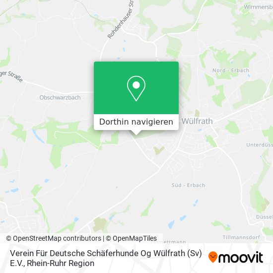 Verein Für Deutsche Schäferhunde Og Wülfrath (Sv) E.V. Karte