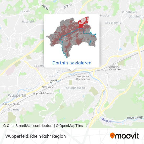 Wupperfeld Karte