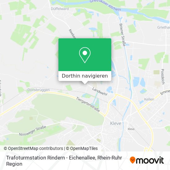 Trafoturmstation Rindern - Eichenallee Karte