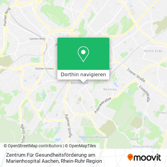 Zentrum Für Gesundheitsförderung am Marienhospital Aachen Karte