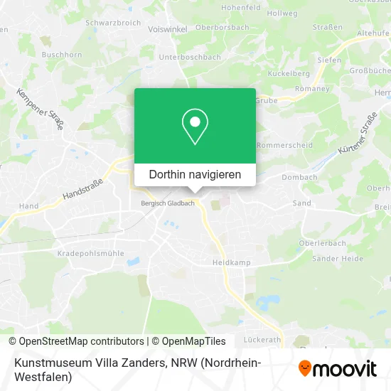 Kunstmuseum Villa Zanders Karte