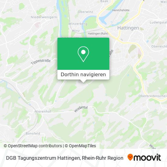 DGB Tagungszentrum Hattingen Karte