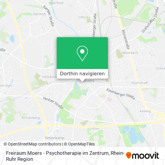 Freiraum Moers - Psychotherapie im Zentrum Karte