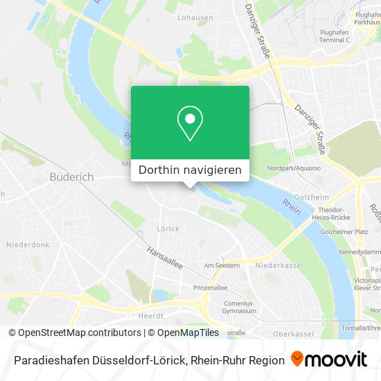 Paradieshafen Düsseldorf-Lörick Karte