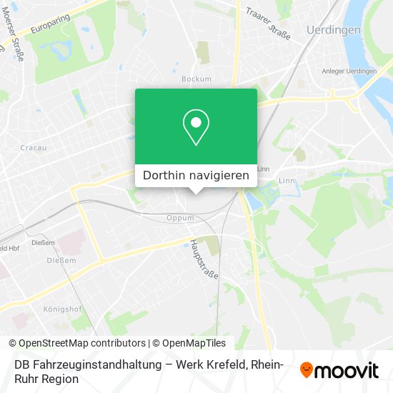 DB Fahrzeuginstandhaltung – Werk Krefeld Karte
