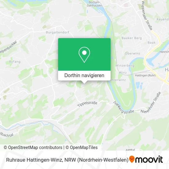 Ruhraue Hattingen-Winz Karte