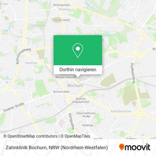 Zahnklinik Bochum Karte