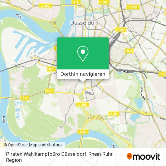 Piraten Wahlkampfbüro Düsseldorf Karte