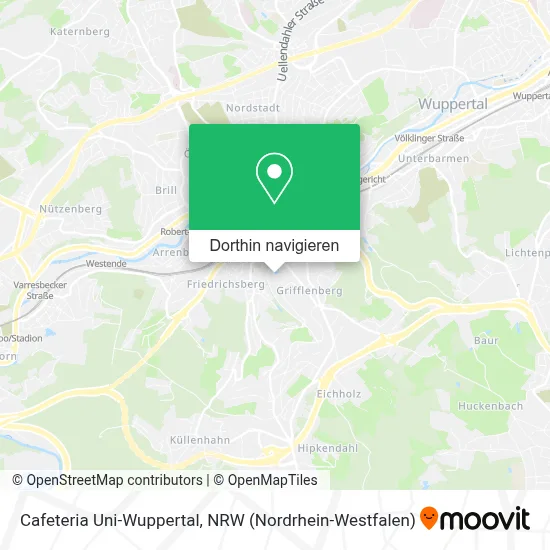 Cafeteria Uni-Wuppertal Karte