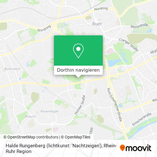 Halde Rungenberg (lichtkunst: 'Nachtzeigen') Karte