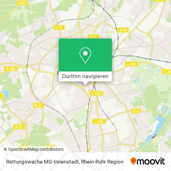 Rettungswache MG-Innenstadt Karte