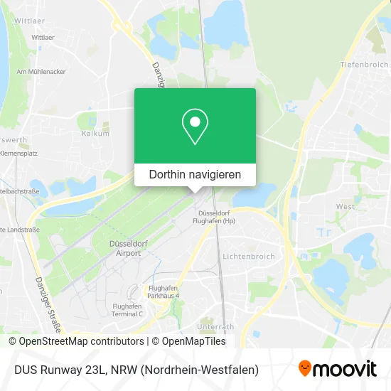 DUS Runway 23L Karte