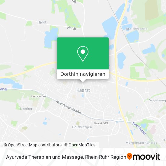 Ayurveda Therapien und Massage Karte