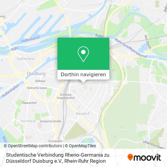 Studentische Verbindung Rheno-Germania zu Düsseldorf Duisburg e.V. Karte