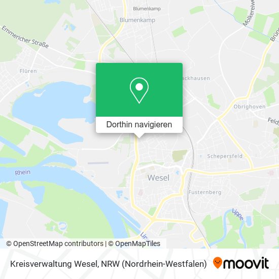 Kreisverwaltung Wesel Karte