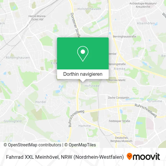 Wie komme ich mit Bus, Straenbahn, U-Bahn oder Bahn nach Fahrrad XXL  Meinhvel in Bochum?