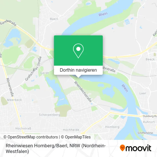 Rheinwiesen Homberg/Baerl Karte