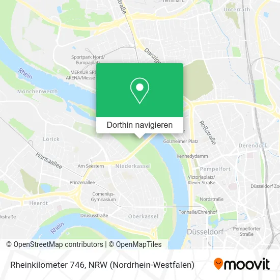 Rheinkilometer 746 Karte