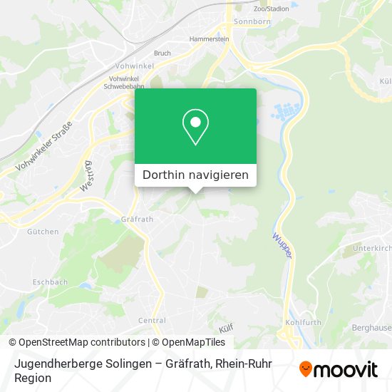 Jugendherberge Solingen – Gräfrath Karte