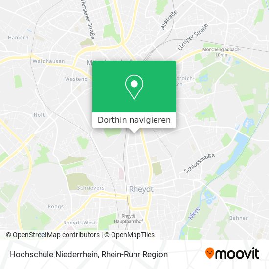 Hochschule Niederrhein Karte