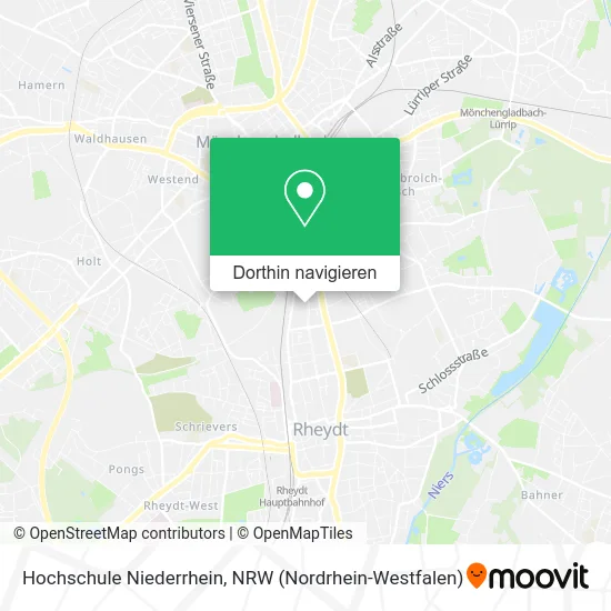 Hochschule Niederrhein Karte