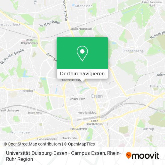 Universität Duisburg-Essen - Campus Essen Karte