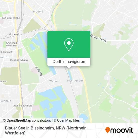 Blauer See in Bissingheim Karte
