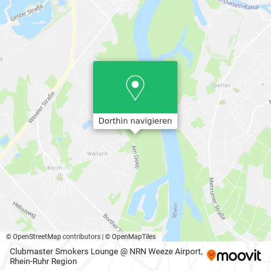 Clubmaster Smokers Lounge @ NRN Weeze Airport Karte