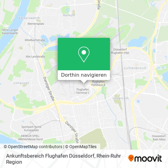 Ankunftsbereich Flughafen Düsseldorf Karte
