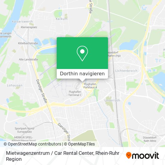 Mietwagenzentrum / Car Rental Center Karte