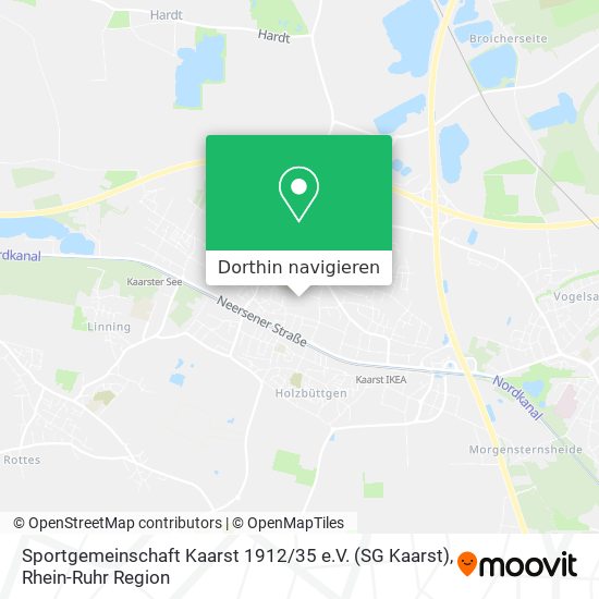 Sportgemeinschaft Kaarst 1912 / 35 e.V. (SG Kaarst) Karte