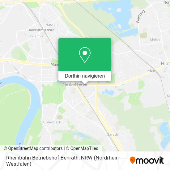 Rheinbahn Betriebshof Benrath Karte