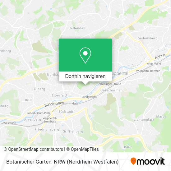 Botanischer Garten Karte