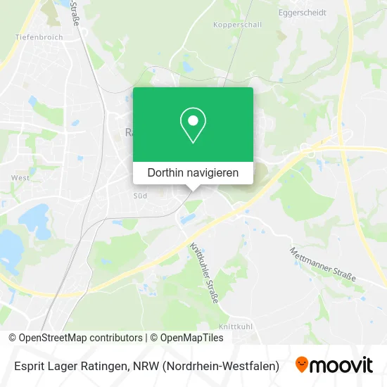 Esprit Lager Ratingen Karte