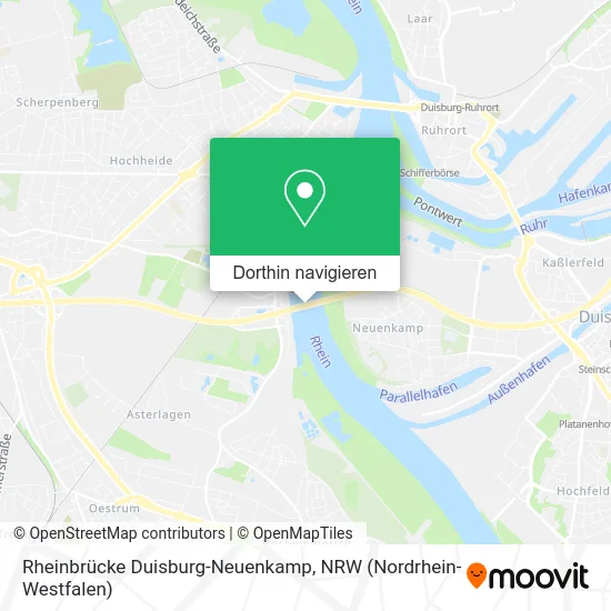Rheinbrücke Duisburg-Neuenkamp Karte