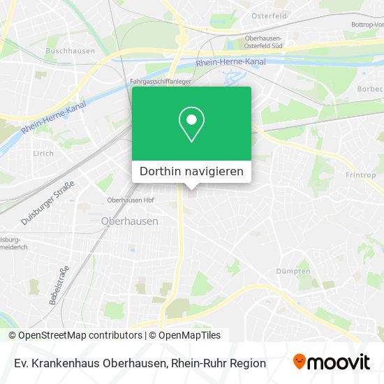 Ev. Krankenhaus Oberhausen Karte
