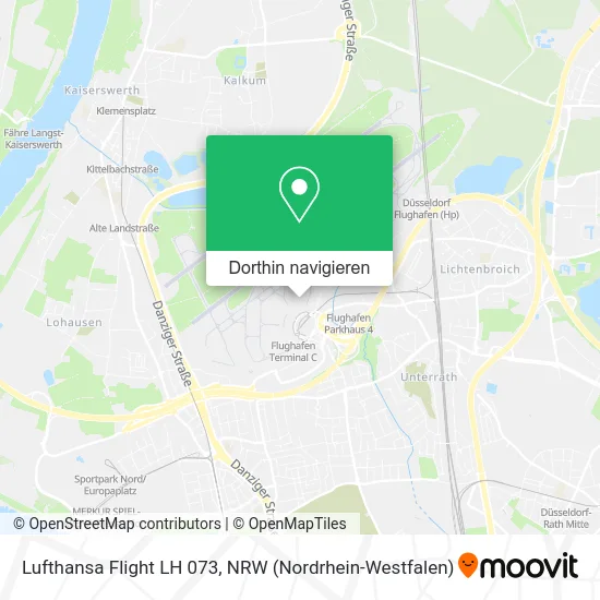 Lufthansa Flight LH 073 Karte