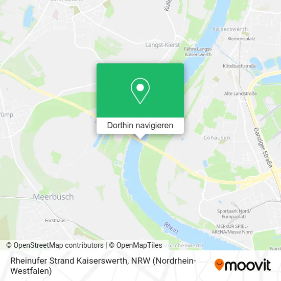 Rheinufer Strand Kaiserswerth Karte