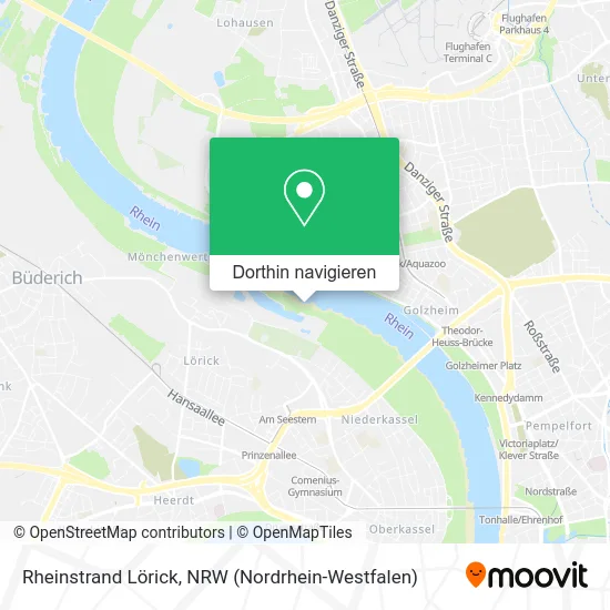 Rheinstrand Lörick Karte