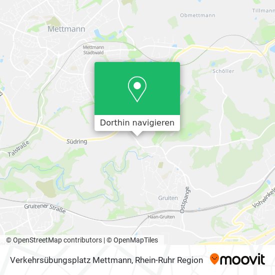 Verkehrsübungsplatz Mettmann Karte