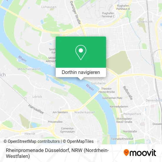 Rheinpromenade Düsseldorf Karte