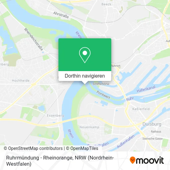 Ruhrmündung - Rheinorange Karte