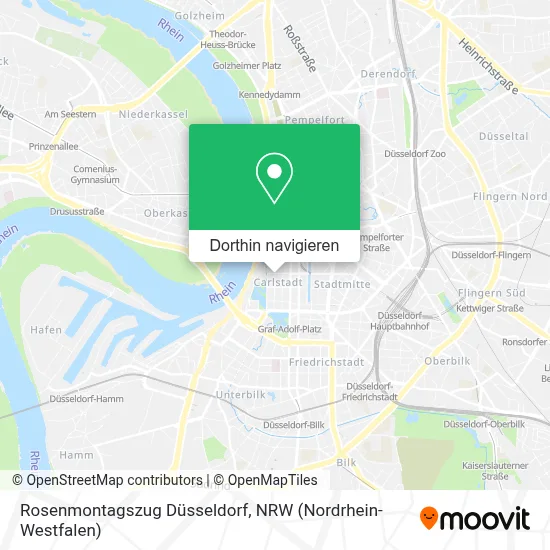 Rosenmontagszug Düsseldorf Karte