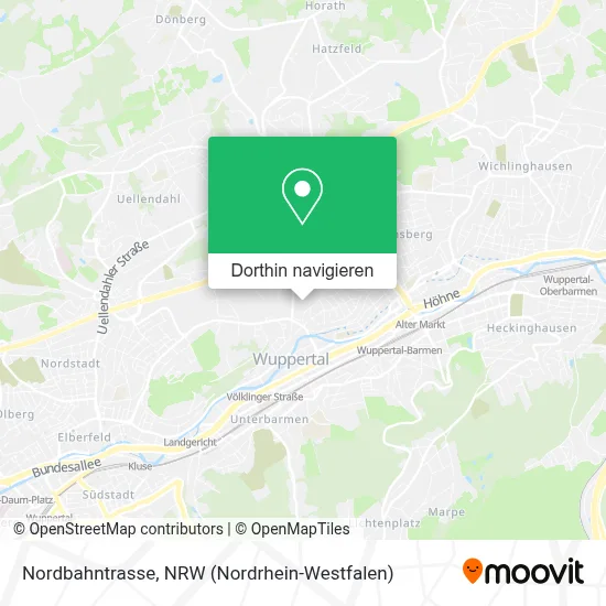 Nordbahntrasse Karte