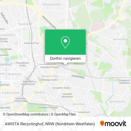 AWISTA Recyclinghof Karte