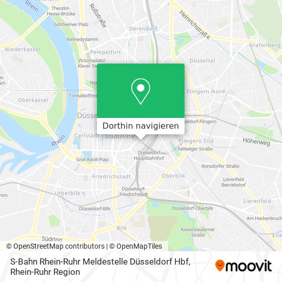 S-Bahn Rhein-Ruhr Meldestelle Düsseldorf Hbf Karte