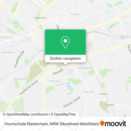 Hochschule Niederrhein Karte