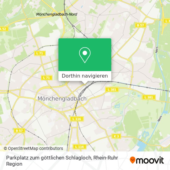 Parkplatz zum göttlichen Schlagloch Karte